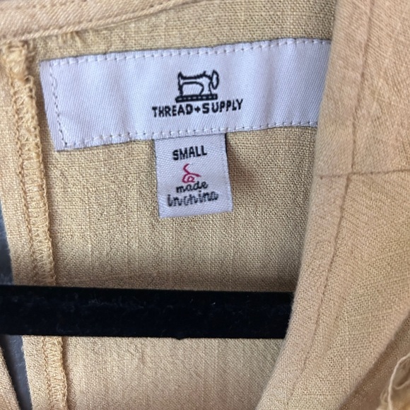 Thread & Supply Sleeveless Yellow Dress Size Small - Picture 4 of 10